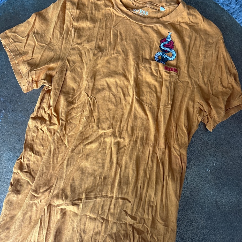Guess Yellow Casual Tee